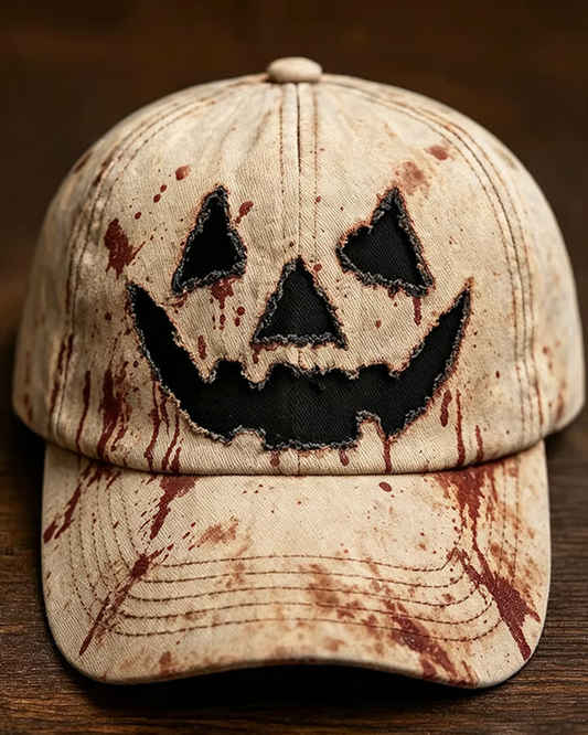 Unisex Halloween Ghost Face Bloodstain Pattern Cap
