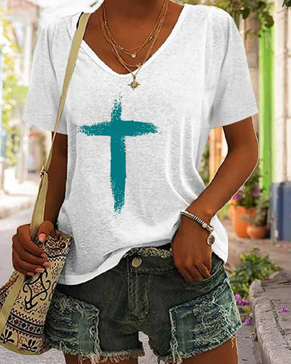 Women's Dear Person Behind Me You Are Enough Print V-Neck T-Shirt