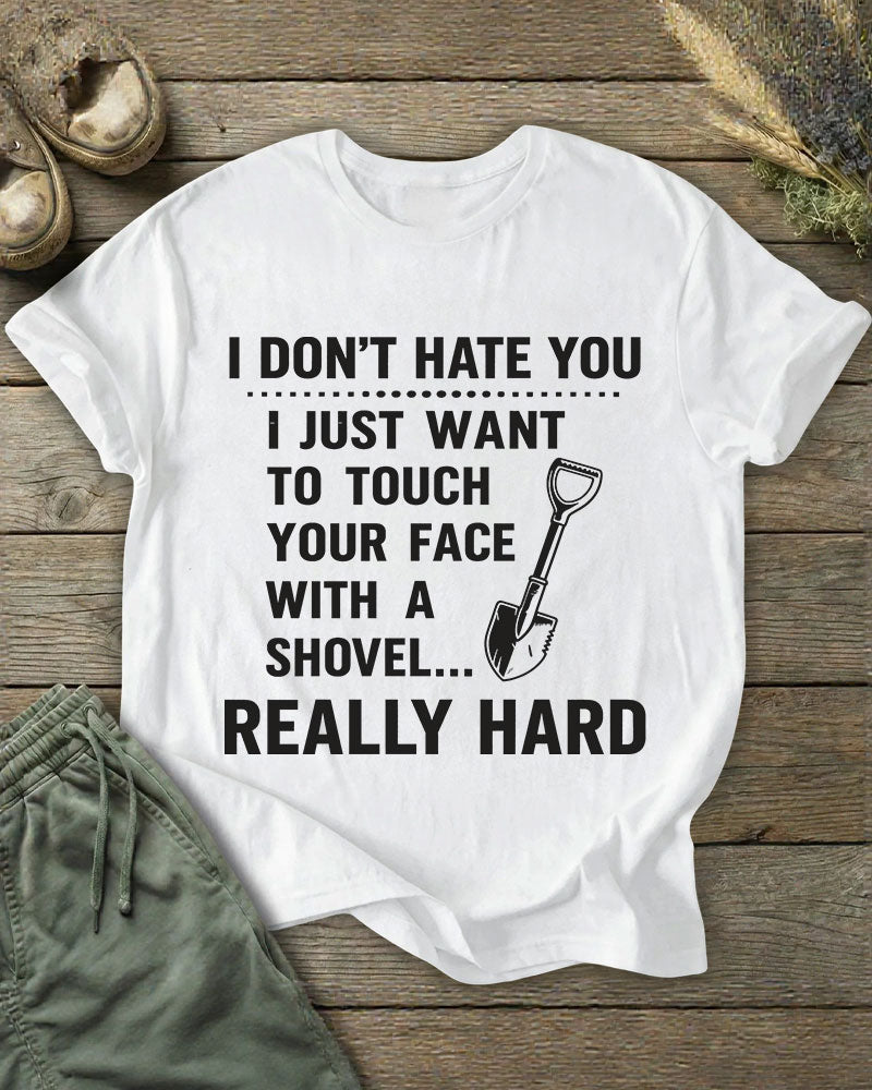 Shovel People Connotation Fun Printed T-shirt