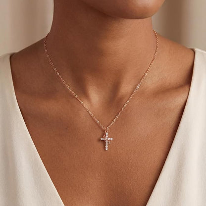 Christian Crown Cross Necklace Earrings