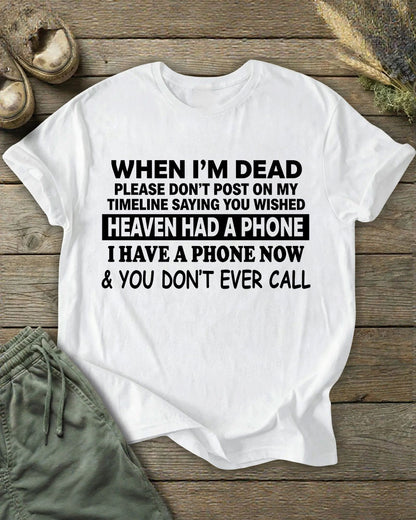 Women's Funny Letter Printed T-shirt