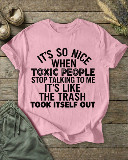 Stay Away From Consumable Personality Fun Printed T-Shirt