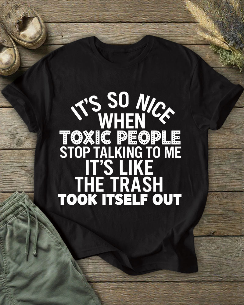 Stay Away From Consumable Personality Fun Printed T-Shirt