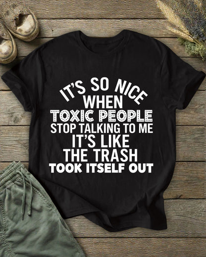 Stay Away From Consumable Personality Fun Printed T-Shirt