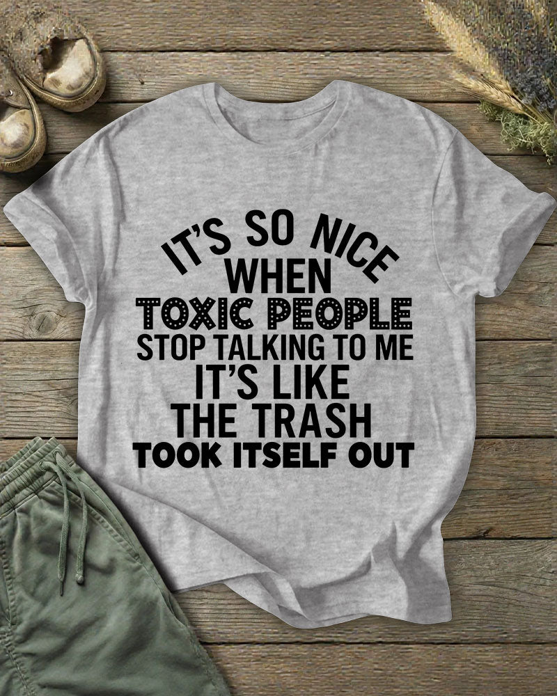 Stay Away From Consumable Personality Fun Printed T-Shirt
