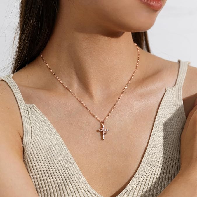 Christian Crown Cross Necklace Earrings