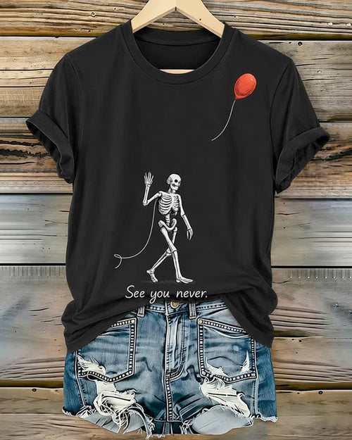 Women'S Halloween Printed Casual T-Shirt