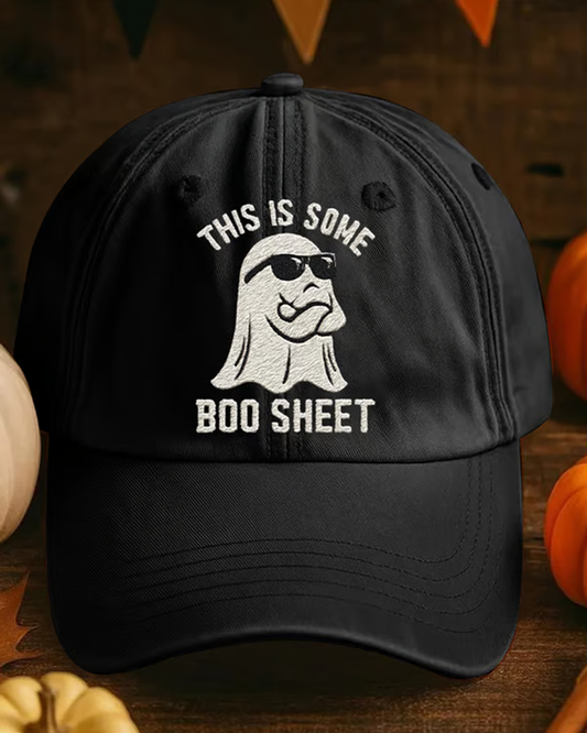 Unisex  This Is Some Boo Sheet Printed Adjustable Washed Cotton Cap