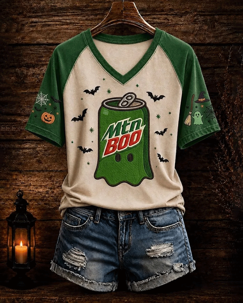 Women's Halloween Fun Ghost Cola Printed T-Shirt