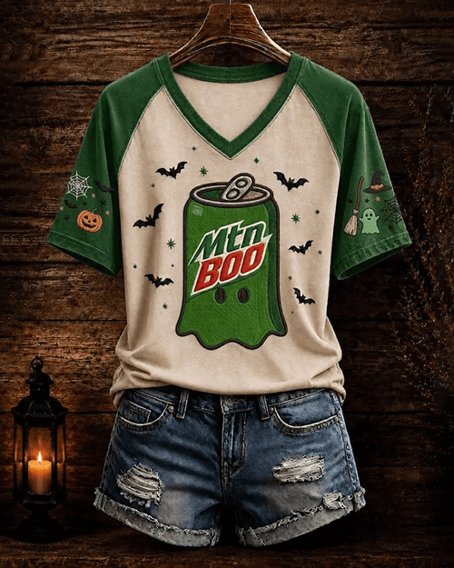 Women's Halloween Fun Ghost Cola Printed T-Shirt