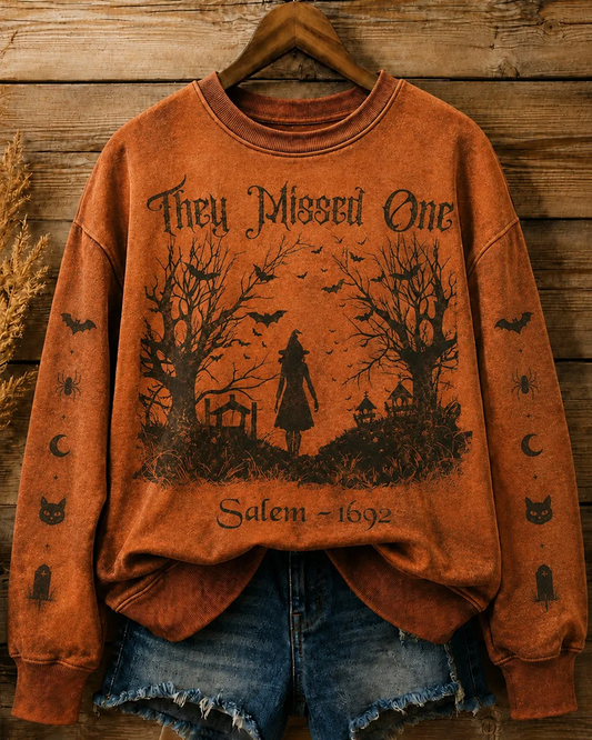 Women's They Missed One Printed Round Neck Sweatshirt