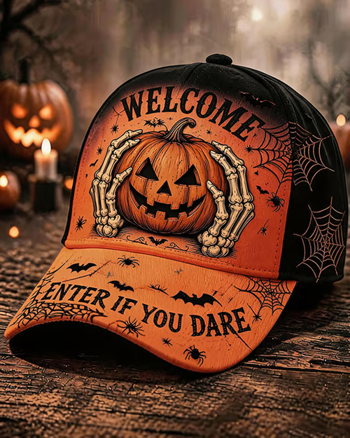 Unisex Halloween Devil Pumpkin Graffiti Printed Hat