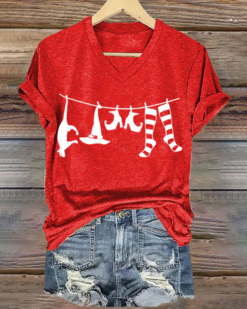 Women's Halloween Printed Casual T-Shirts