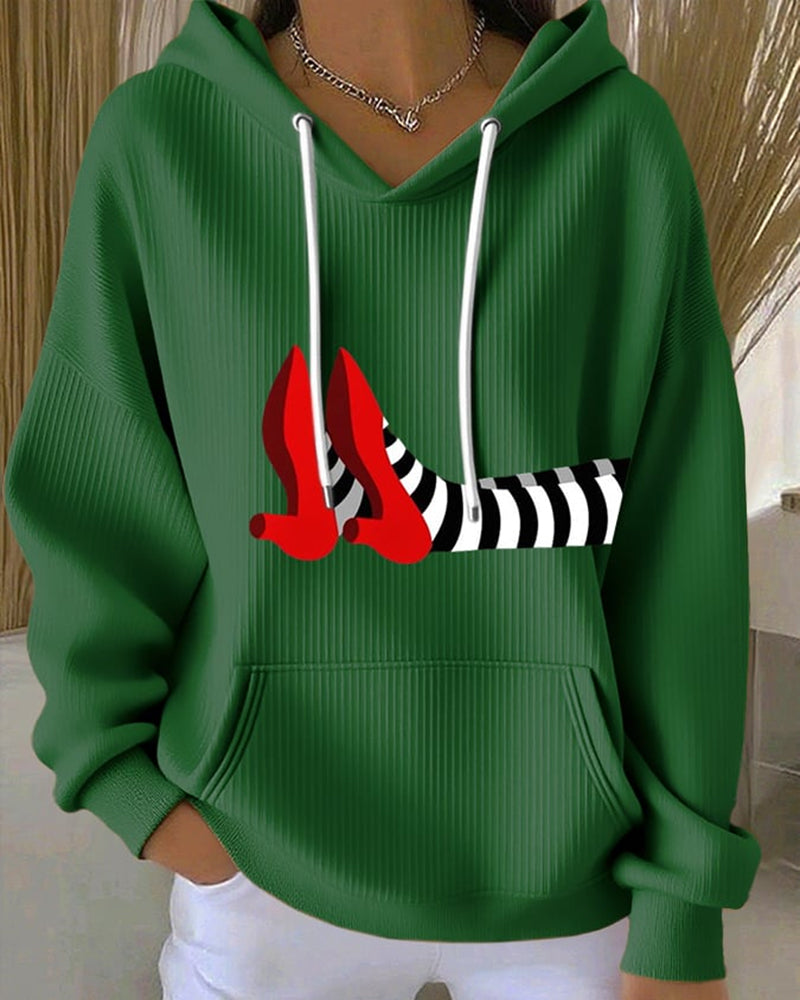 Women's Halloween Print Casual Hoodie