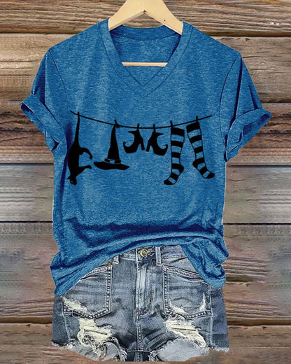 Women's Halloween Printed Casual T-Shirts