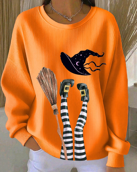 Women's Halloween Print Casual Hooded Sweatshirt