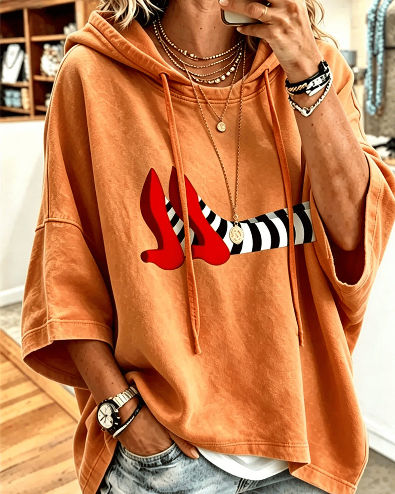 Women's Halloween Witch Printed Hoodie