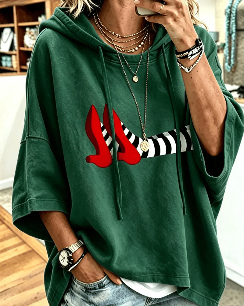 Women's Halloween Witch Printed Hoodie