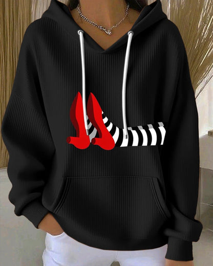 Women's Halloween Print Casual Hoodie
