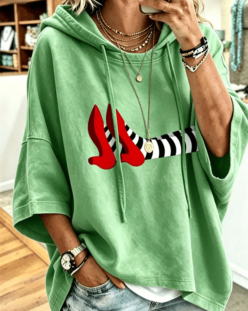 Women's Halloween Witch Printed Hoodie