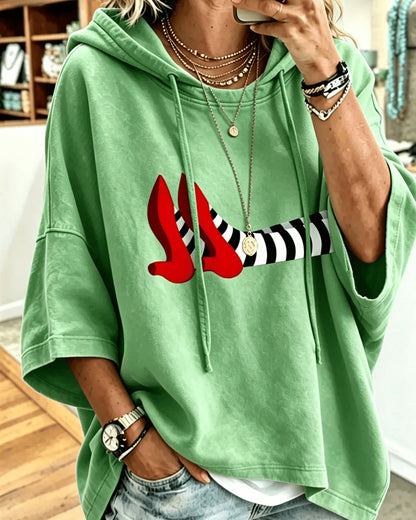 Women's Halloween Witch Printed Hoodie
