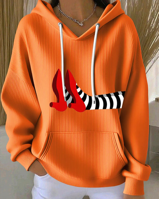 Women's Halloween Print Casual Hoodie