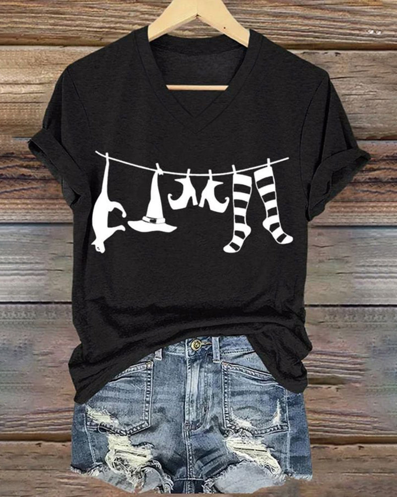 Women's Halloween Printed Casual T-Shirts