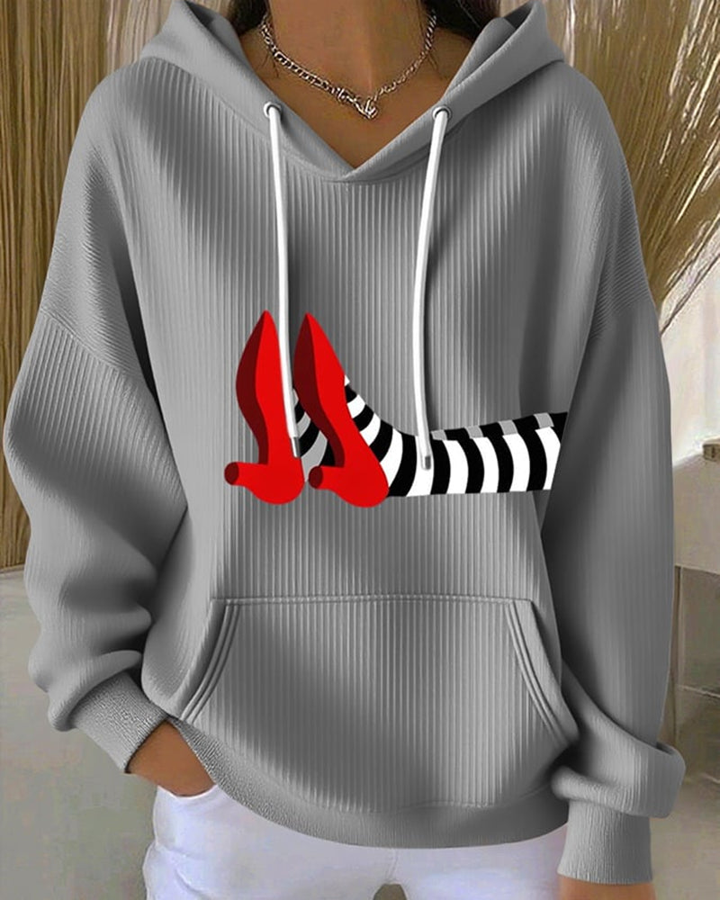 Women's Halloween Print Casual Hoodie