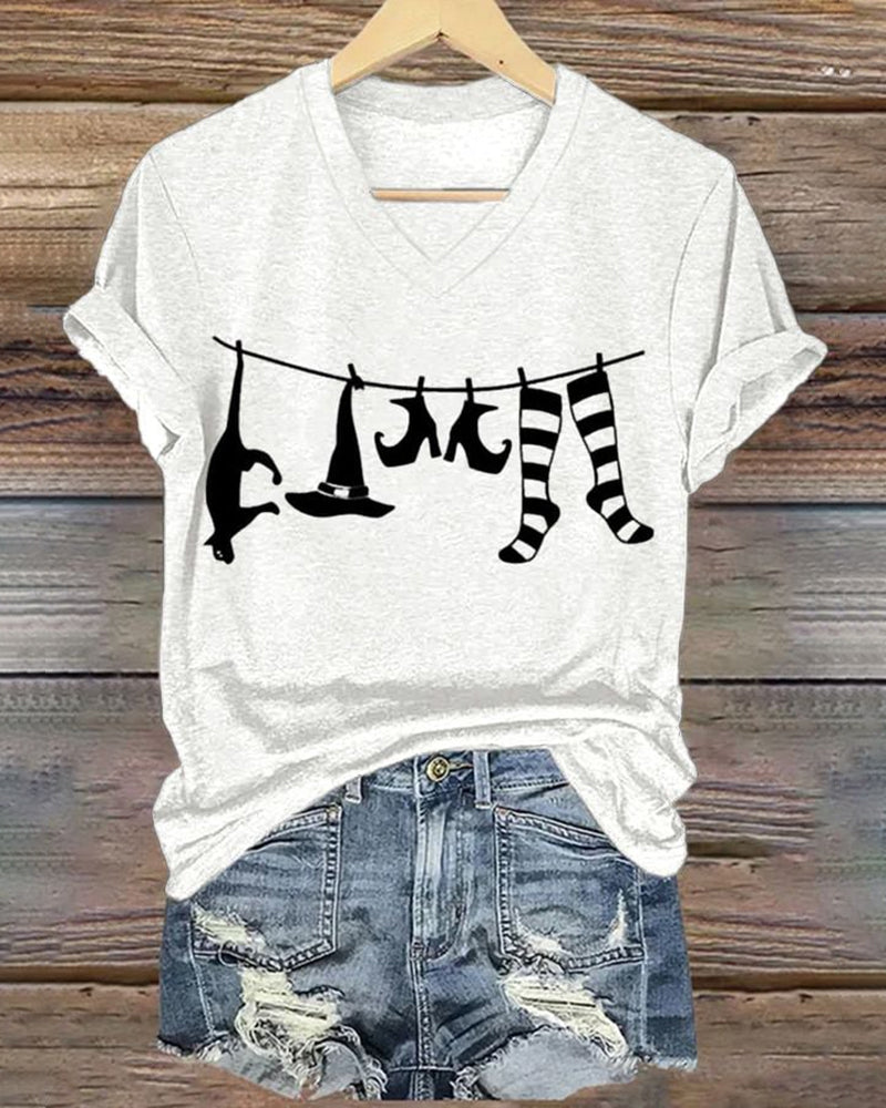 Women's Halloween Printed Casual T-Shirts