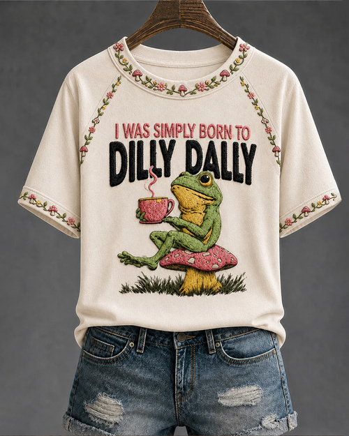 Funny Christian I Was Dilly Dallying Crew Neck Short Sleeve Tshirt